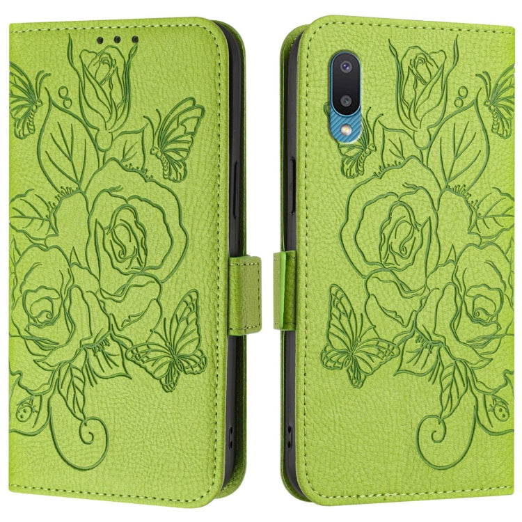 Embossed Rose RFID Anti-theft Leather Phone Case, For Samsung Galaxy A02 / M02, For Samsung Galaxy A72 4G, For Samsung Galaxy A12 / M12, For Samsung Galaxy A02s 166mm, For Samsung Galaxy A02s 164mm, For Samsung Galaxy A21s, For Samsung Galaxy A51 5G   ...