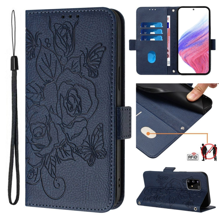 Embossed Rose RFID Anti-theft Leather Phone Case, For Samsung Galaxy A31, For Samsung Galaxy A11 EU Version, For Samsung Galaxy A21 EU Version, For Samsung Galaxy A01 EU Version, For Samsung Galaxy A91 / M80s, For Samsung Galaxy A81 / M60s             ...
