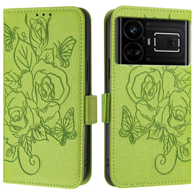 Embossed Rose RFID Anti-theft Leather Phone Case, For Realme GT5 5G / GT5 5G 240W, For Realme Narzo 60 Pro, For Realme C65 4G Global, For Realme C55 4G Global / Narzo N55, For Realme C33 2022 / C33 2023 Global, For Realme 10T 5G / 10s 5G / 9i 5G Indian...