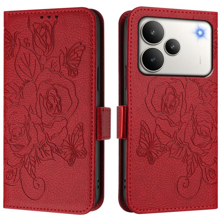 Embossed Rose RFID Anti-theft Leather Phone Case, For Realme 16 Pro 5G Global, For Realme C71 4G India / Note 70 4G, For Realme C85 5G / 15x 5G India, For Realme P4 Pro 5G, For Realme P4 5G, For Realme 15T 5G Global, For Realme 15 / 15 Pro 5G Global   ...