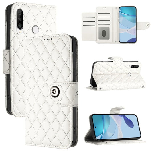 Rhombic Texture Flip Leather Phone Case with Lanyard, For Huawei P30 lite / nova 4e, For Huawei P30 Pro, For Huawei P30