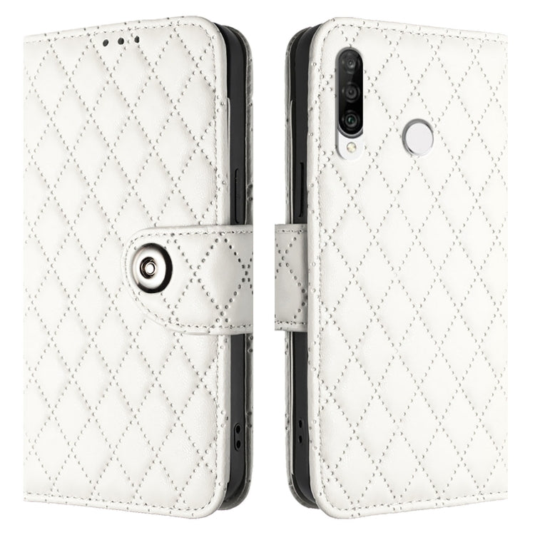 Rhombic Texture Flip Leather Phone Case with Lanyard, For Huawei P30 lite / nova 4e, For Huawei P30 Pro, For Huawei P30