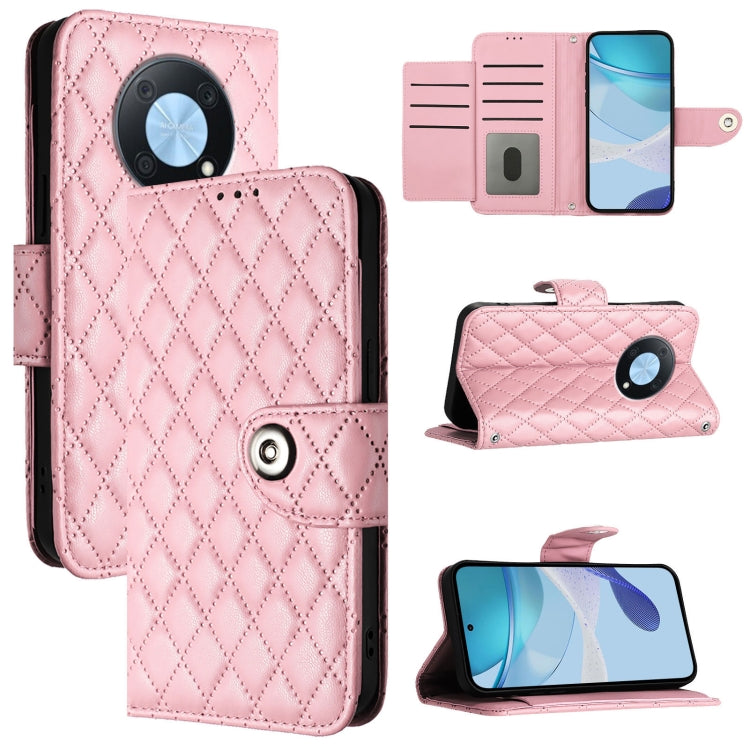 Rhombic Texture Flip Leather Phone Case with Lanyard, For Huawei Mate 60, For Huawei P60 Art, For Huawei P60 / P60 Pro, For Huawei Enjoy 50 Pro / nova Y90, For Huawei Enjoy 50 / nova Y70 Plus, For Huawei nova 9, For Huawei P50 Pro, For Huawei P50