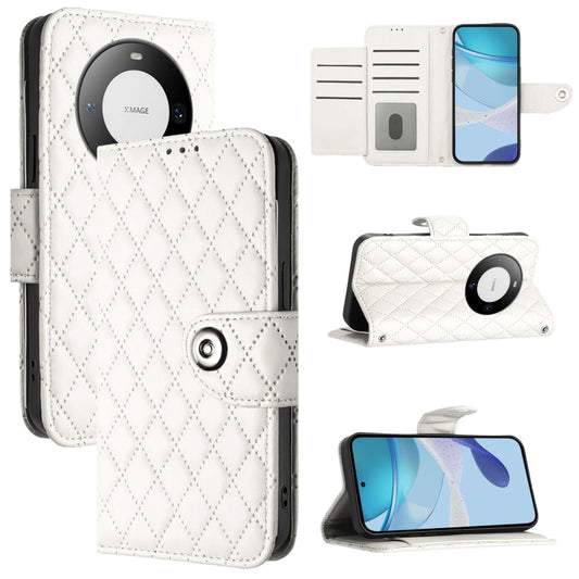 Rhombic Texture Flip Leather Phone Case with Lanyard, For Huawei Mate 60, For Huawei P60 Art, For Huawei P60 / P60 Pro, For Huawei Enjoy 50 Pro / nova Y90, For Huawei Enjoy 50 / nova Y70 Plus, For Huawei nova 9, For Huawei P50 Pro, For Huawei P50