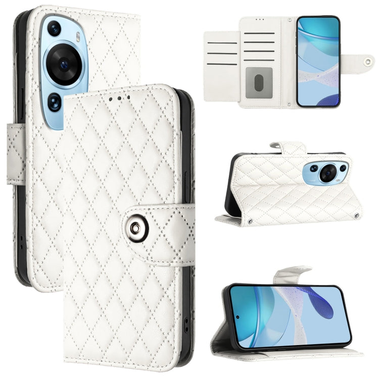 Rhombic Texture Flip Leather Phone Case with Lanyard, For Huawei Mate 60, For Huawei P60 Art, For Huawei P60 / P60 Pro, For Huawei Enjoy 50 Pro / nova Y90, For Huawei Enjoy 50 / nova Y70 Plus, For Huawei nova 9, For Huawei P50 Pro, For Huawei P50