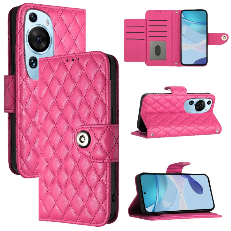 Rhombic Texture Flip Leather Phone Case with Lanyard, For Huawei Mate 60, For Huawei P60 Art, For Huawei P60 / P60 Pro, For Huawei Enjoy 50 Pro / nova Y90, For Huawei Enjoy 50 / nova Y70 Plus, For Huawei nova 9, For Huawei P50 Pro, For Huawei P50