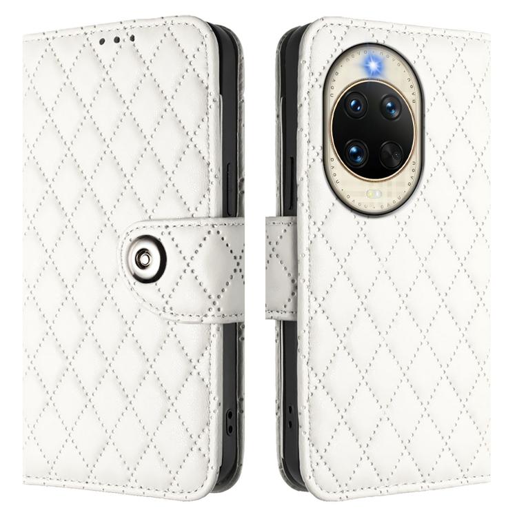 Rhombic Texture Flip Leather Phone Case with Lanyard, For Huawei nova 14 5G, For Huawei nova 13 Pro, For Huawei nova 13 / nova 12, For Huawei nova 12i, For Huawei nova 12s, For Huawei Pura 70 Pro, For Huawei Pura 70, For Huawei Mate 60 Pro / 60 Pro+