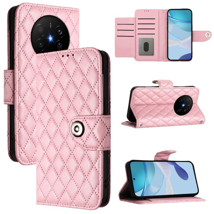 Rhombic Texture Flip Leather Phone Case with Lanyard, For Huawei nova 14 Lite 5G / nova 15 / 16z, For Huawei nova 16 5G, For Huawei Pura 90 Pro Max 5G, For Huawei Pura 90 Pro 5G, For Huawei Mate 70 Air 5G, For Huawei Enjoy 80s 4G                       ...