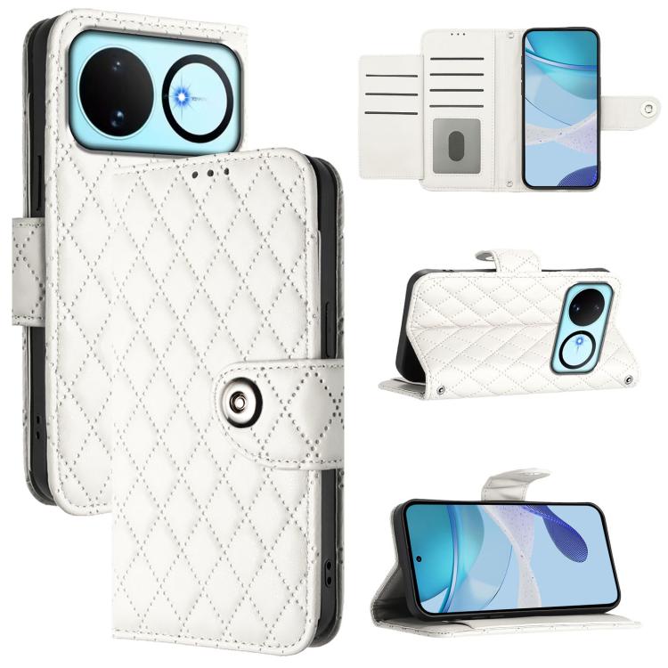 Rhombic Texture Flip Leather Phone Case with Lanyard, For Huawei nova 14 Lite 5G / nova 15 / 16z, For Huawei nova 16 5G, For Huawei Pura 90 Pro Max 5G, For Huawei Pura 90 Pro 5G, For Huawei Mate 70 Air 5G, For Huawei Enjoy 80s 4G                       ...