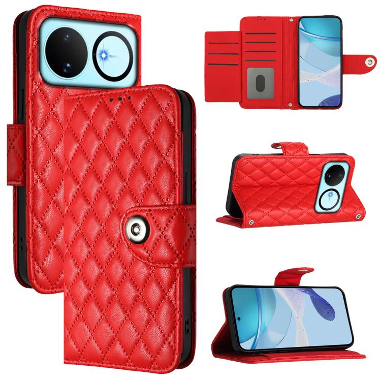 Rhombic Texture Flip Leather Phone Case with Lanyard, For Huawei nova 14 Lite 5G / nova 15 / 16z, For Huawei nova 16 5G, For Huawei Pura 90 Pro Max 5G, For Huawei Pura 90 Pro 5G, For Huawei Mate 70 Air 5G, For Huawei Enjoy 80s 4G                       ...