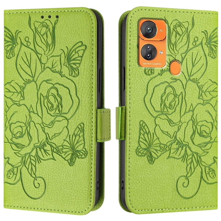 Embossed Rose RFID Anti-theft Leather Phone Case, For Oukitel C33