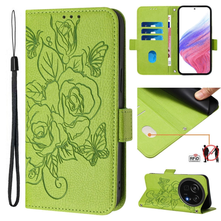 Embossed Rose RFID Anti-theft Leather Phone Case, For Sharp Aquos wish6, For Sharp Aquos R11, For Sharp Aquos Sense10, For Sharp Basio Active3, For Sharp Aquos Sense9 Plus, For Sharp Aquos Sense9, For Sharp Aquos R9 Pro, For Sharp Aquos Wish4