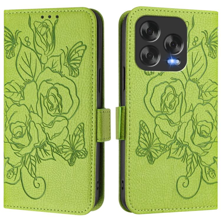 Embossed Rose RFID Anti-theft Leather Phone Case, For ZTE Blade V70 Design, For ZTE Blade A35 Lite, For ZTE Blade V70, For ZTE Blade V60 Vita / V60 Design, For ZTE Blade A75 5G, For ZTE Blade A75 4G, For ZTE Blade A35 / A55, For ZTE Axon 60 4G