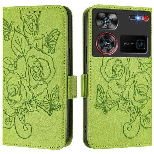 Embossed Rose RFID Anti-theft Leather Phone Case, For ZTE nubia Z60 Ultra, For ZTE Blade A73 5G, For ZTE Blade A73 4G, For ZTE Blade V50 Vita, For ZTE Blade A53 Pro, For ZTE Blade A53, For ZTE Blade A52 Lite, For ZTE Blade V40s