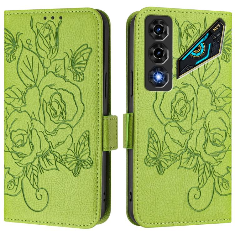 Embossed Rose RFID Anti-theft Leather Phone Case, For ZTE nubia Neo 5 5G, For ZTE nubia Neo 5 GT 5G, For ZTE Optus X Value 5G, For ZTE Optus X Pro 2 5G, For ZTE nubia RedMagic 11 Air, For ZTE A75 Pro / Telstra T-Elite 5G, For ZTE Blade A76 4G          ...