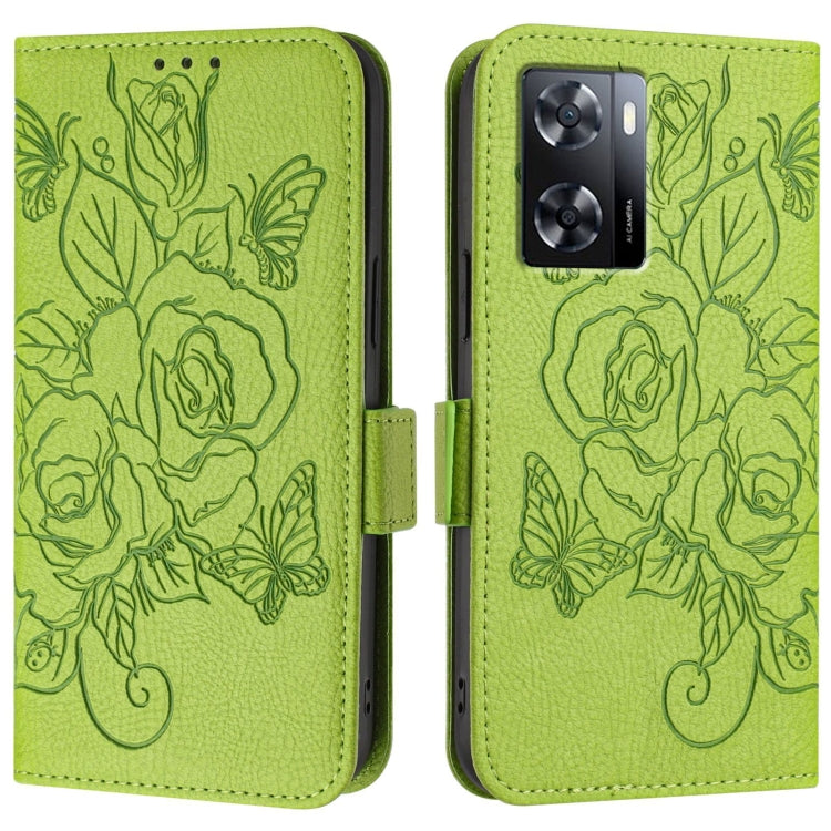 Embossed Rose RFID Anti-theft Leather Phone Case, For OPPO A57s 4G / A57e 4G / A77s 4G, For OPPO Reno9 5G / Reno9 Pro 5G, For OPPO A17 4G Global / A17k, For OPPO A77 5G / A97 5G / Realme V23, For OPPO Reno8 Pro 5G Global, For OPPO Reno8 5G Global      ...