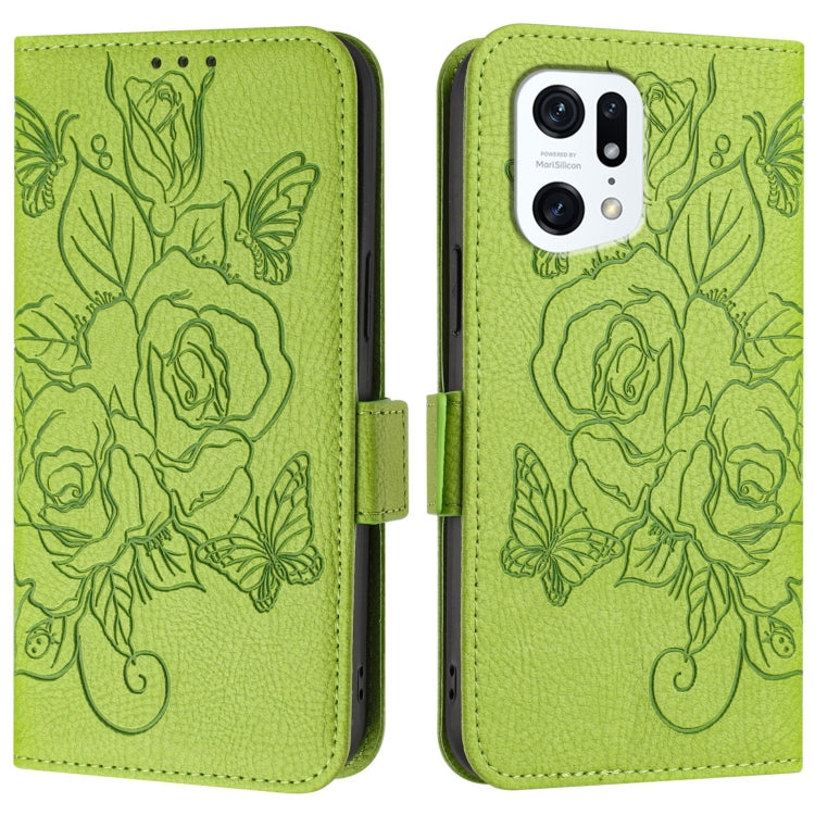 Embossed Rose RFID Anti-theft Leather Phone Case, For OPPO Find X5, For OPPO Reno7 5G Global / Find X5 Lite, For OPPO A54 4G / A54s / A55 5G / A16, For OPPO A55s 5G / A53s 5G / A56 5G / A16s, For OPPO A32 2020 4G / A53 2020 4G                          ...