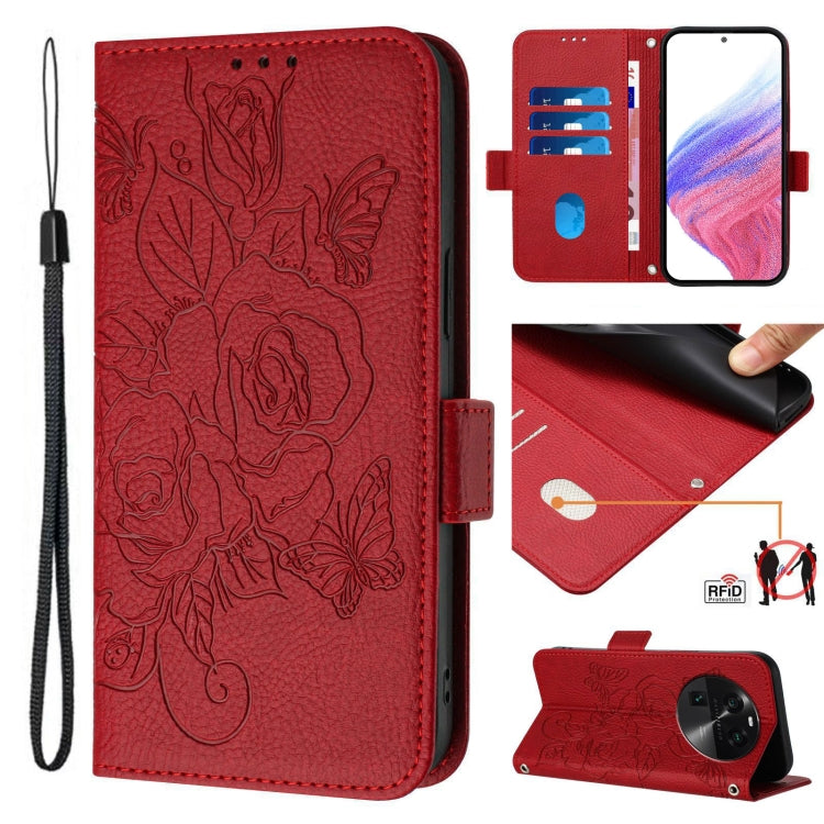 Embossed Rose RFID Anti-theft Leather Phone Case, For OPPO Reno10 / Reno10 Pro Global, For OPPO A98 5G / F23 5G India, For OPPO A78 5G / A1x 5G, For OPPO Reno8 T 4G Global, For OPPO Find X6 Pro, For OPPO Find X6, For OPPO A1 Pro 5G / Reno8 T 5G Global ...