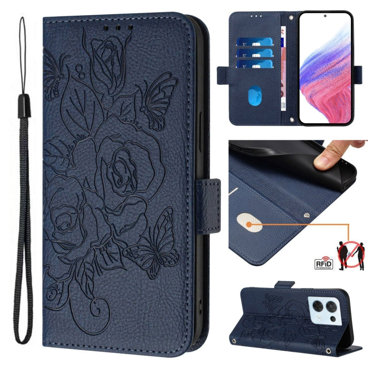 Embossed Rose RFID Anti-theft Leather Phone Case, For OPPO A57s 4G / A57e 4G / A77s 4G, For OPPO Reno9 5G / Reno9 Pro 5G, For OPPO A17 4G Global / A17k, For OPPO A77 5G / A97 5G / Realme V23, For OPPO Reno8 Pro 5G Global, For OPPO Reno8 5G Global      ...