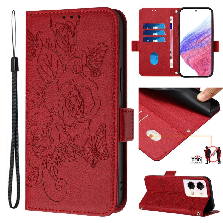 Embossed Rose RFID Anti-theft Leather Phone Case, For OPPO A57s 4G / A57e 4G / A77s 4G, For OPPO Reno9 5G / Reno9 Pro 5G, For OPPO A17 4G Global / A17k, For OPPO A77 5G / A97 5G / Realme V23, For OPPO Reno8 Pro 5G Global, For OPPO Reno8 5G Global      ...