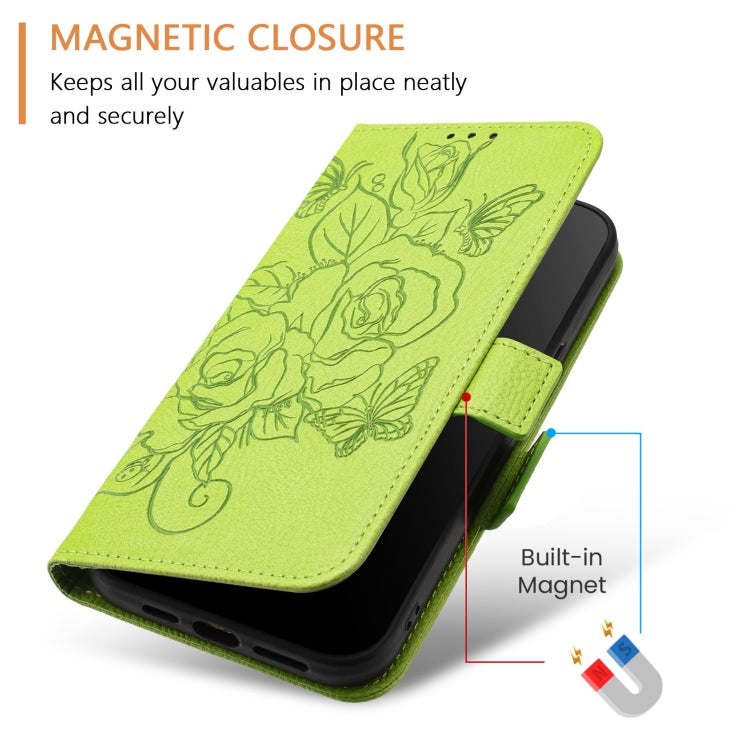 Embossed Rose RFID Anti-theft Leather Phone Case, For OPPO A80 5G EU, For OPPO K12x 5G Global, For OPPO Reno 12F Global, For OPPO A3 PRO 5G India, For OPPO Reno12 Pro Global, For OPPO Reno12 Global, For OPPO A60 4G Global, For OPPO A2 Pro 5G / A3 Pro 5G