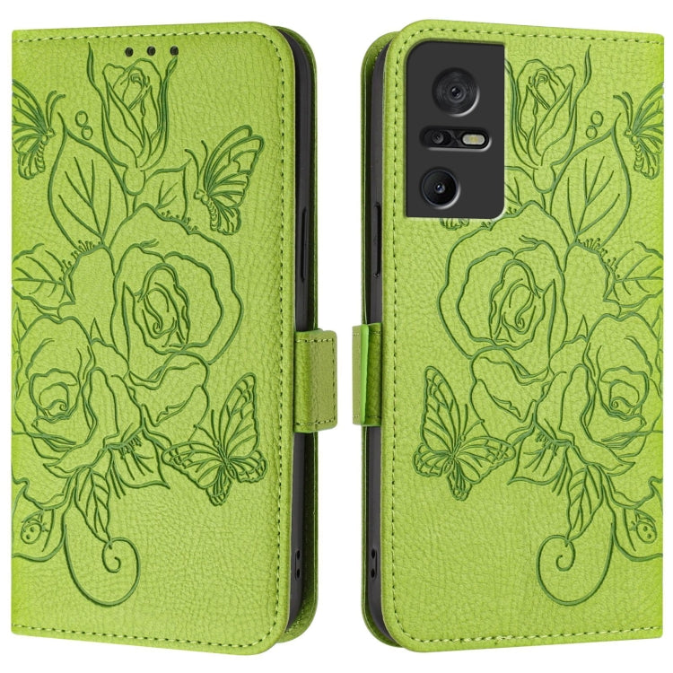 Embossed Rose RFID Anti-theft Leather Phone Case, For TCL 40 SE, For TCL 405 / 406 / 408, For TCL 403, For TCL 40R, For TCL 30 XL T701DL, For TCL 306, For TCL Stylus 5G, For TCL 303