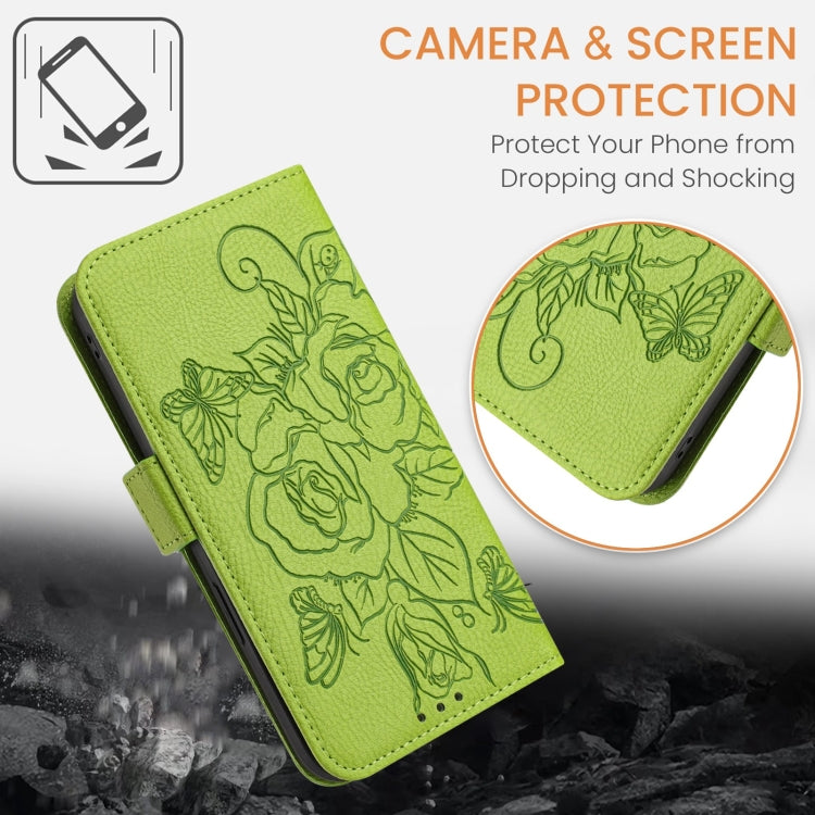 Embossed Rose RFID Anti-theft Leather Phone Case, For TCL 30T T603DL, For TCL 30Z T602DL, For TCL 30 5G / 4G / 30+, For TCL 30 SE, For TCL 305 / 30 SE, For TCL 30 XE 5G, For TCL 20 R 5G