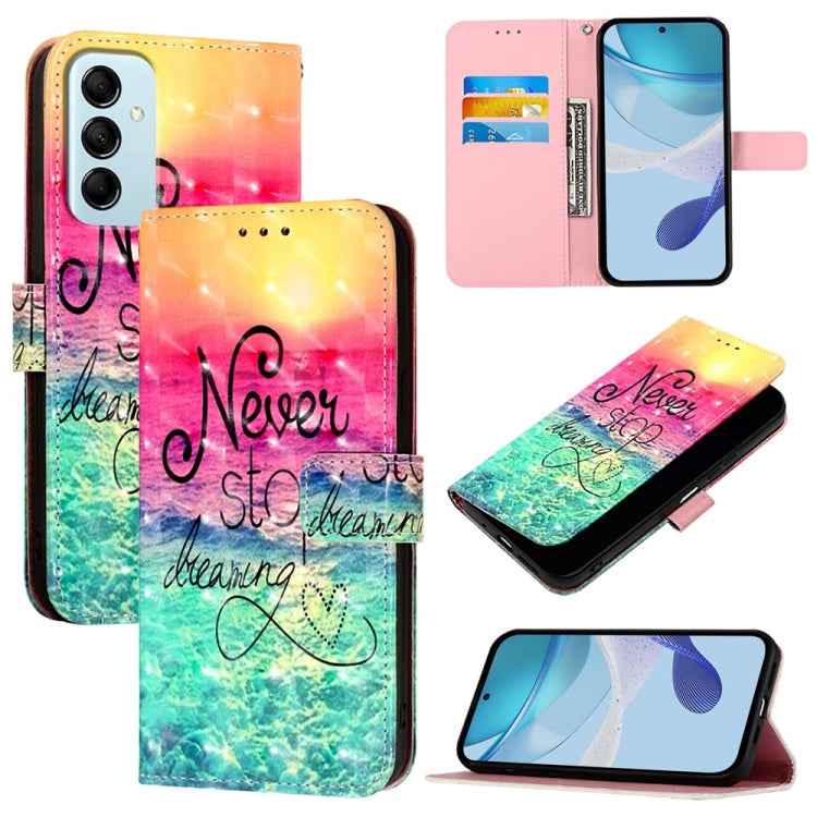 3D Painting Horizontal Flip Leather Phone Case, For Samsung Galaxy M56 5G, For Samsung Galaxy M35, For Samsung Galaxy M34 5G / F34 5G, For Samsung Galaxy M54 5G Global / F54 5G, For Samsung Galaxy M14 5G Global, For Samsung Galaxy M53 5G