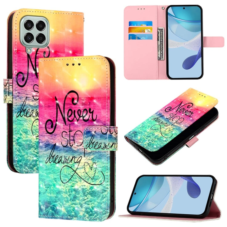 3D Painting Horizontal Flip Leather Phone Case, For Samsung Galaxy M33 5G Global, For Samsung Galaxy M52 5G, For Samsung Galaxy M32 4G Global / M22