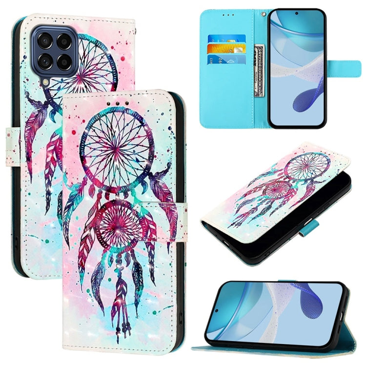 3D Painting Horizontal Flip Leather Phone Case, For Samsung Galaxy M56 5G, For Samsung Galaxy M35, For Samsung Galaxy M34 5G / F34 5G, For Samsung Galaxy M54 5G Global / F54 5G, For Samsung Galaxy M14 5G Global, For Samsung Galaxy M53 5G