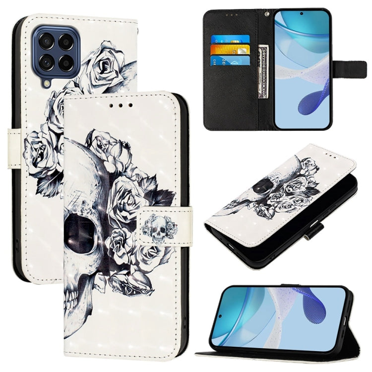 3D Painting Horizontal Flip Leather Phone Case, For Samsung Galaxy M56 5G, For Samsung Galaxy M35, For Samsung Galaxy M34 5G / F34 5G, For Samsung Galaxy M54 5G Global / F54 5G, For Samsung Galaxy M14 5G Global, For Samsung Galaxy M53 5G