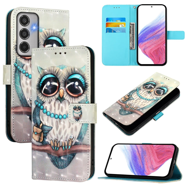 3D Painting Horizontal Flip Leather Phone Case, For Samsung Galaxy M56 5G, For Samsung Galaxy M35, For Samsung Galaxy M34 5G / F34 5G, For Samsung Galaxy M54 5G Global / F54 5G, For Samsung Galaxy M14 5G Global, For Samsung Galaxy M53 5G