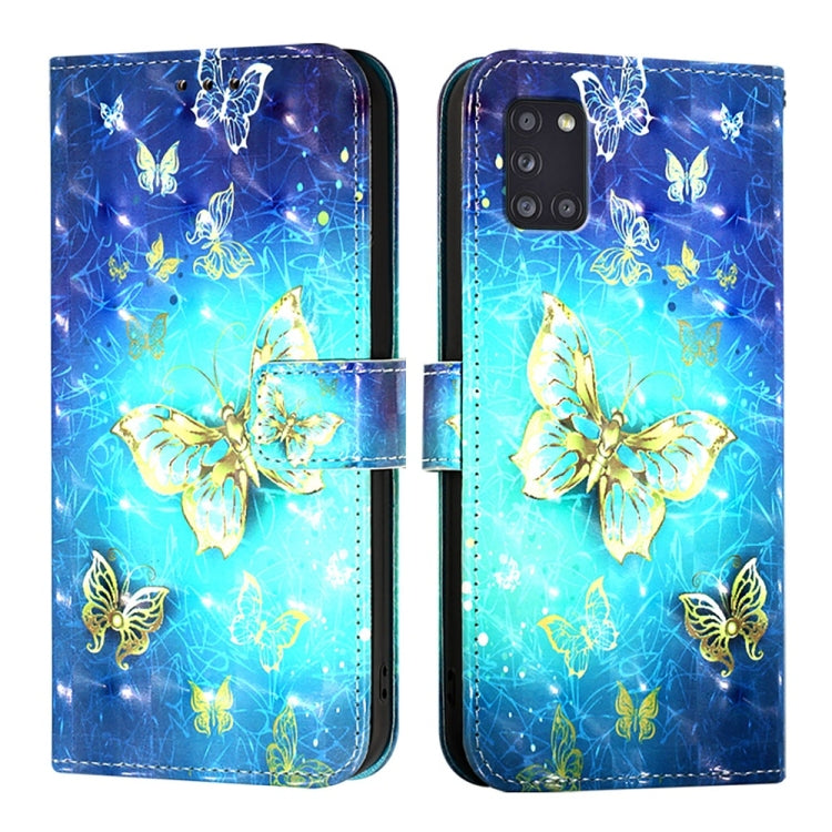 3D Painting Horizontal Flip Leather Phone Case, For Samsung Galaxy A31