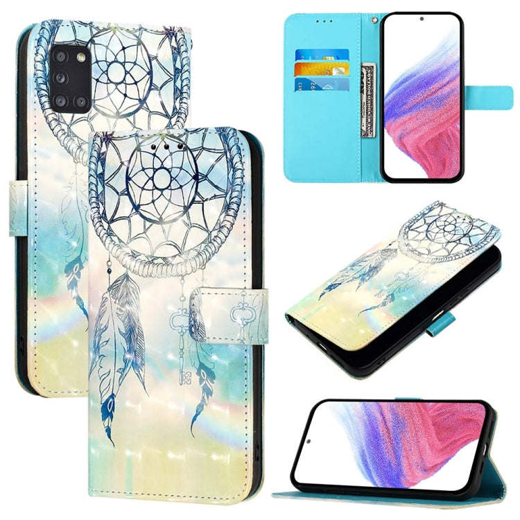 3D Painting Horizontal Flip Leather Phone Case, For Samsung Galaxy A31