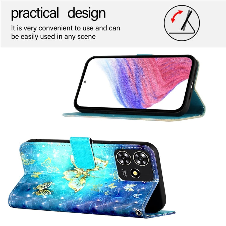 3D Painting Horizontal Flip Leather Phone Case, For ZTE Blade A73 4G, For ZTE Blade V50 Vita, For ZTE Blade A53, For ZTE Blade V40s, For ZTE Blade A52