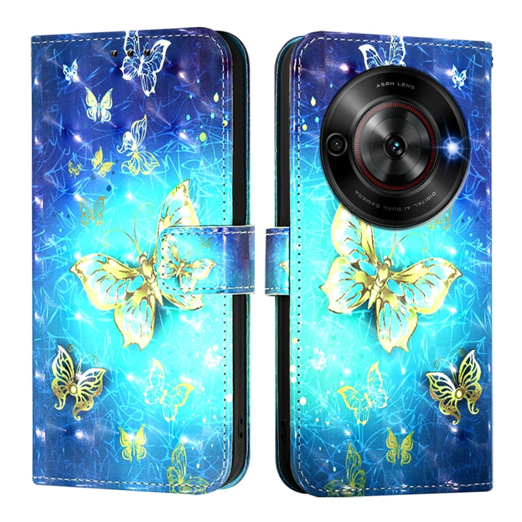 3D Painting Horizontal Flip Leather Phone Case, For ZTE Blade A75 5G / Nubia Focus, For ZTE Blade A75 4G, For ZTE Blade A35 / A55, For ZTE Blade V60 / Axon 60, For ZTE Nubia Z60 Ultra, For ZTE Blade A73 5G