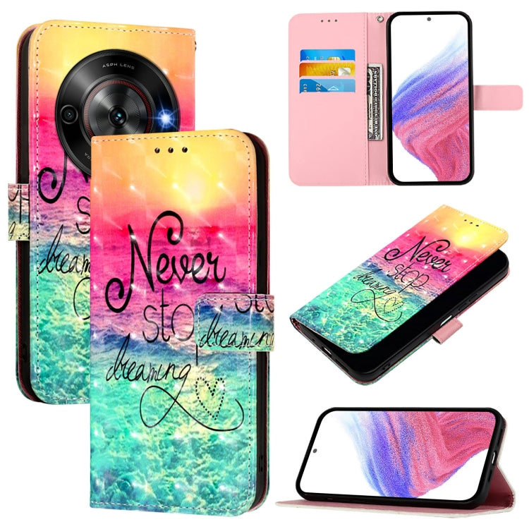 3D Painting Horizontal Flip Leather Phone Case, For ZTE Blade A75 5G / Nubia Focus, For ZTE Blade A75 4G, For ZTE Blade A35 / A55, For ZTE Blade V60 / Axon 60, For ZTE Nubia Z60 Ultra, For ZTE Blade A73 5G