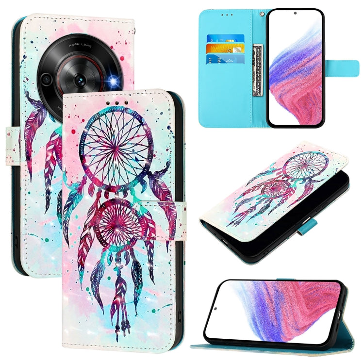 3D Painting Horizontal Flip Leather Phone Case, For ZTE Blade A75 5G / Nubia Focus, For ZTE Blade A75 4G, For ZTE Blade A35 / A55, For ZTE Blade V60 / Axon 60, For ZTE Nubia Z60 Ultra, For ZTE Blade A73 5G