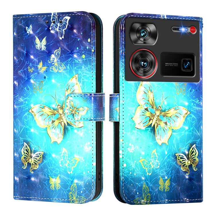 3D Painting Horizontal Flip Leather Phone Case, For ZTE Blade A75 5G / Nubia Focus, For ZTE Blade A75 4G, For ZTE Blade A35 / A55, For ZTE Blade V60 / Axon 60, For ZTE Nubia Z60 Ultra, For ZTE Blade A73 5G