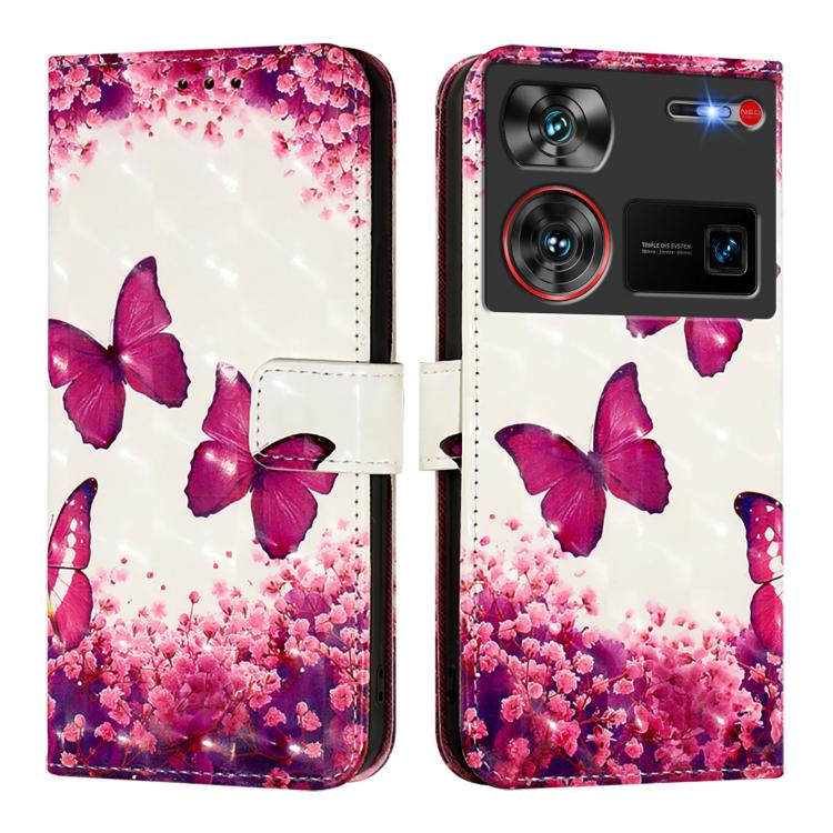 3D Painting Horizontal Flip Leather Phone Case, For ZTE Blade A75 5G / Nubia Focus, For ZTE Blade A75 4G, For ZTE Blade A35 / A55, For ZTE Blade V60 / Axon 60, For ZTE Nubia Z60 Ultra, For ZTE Blade A73 5G