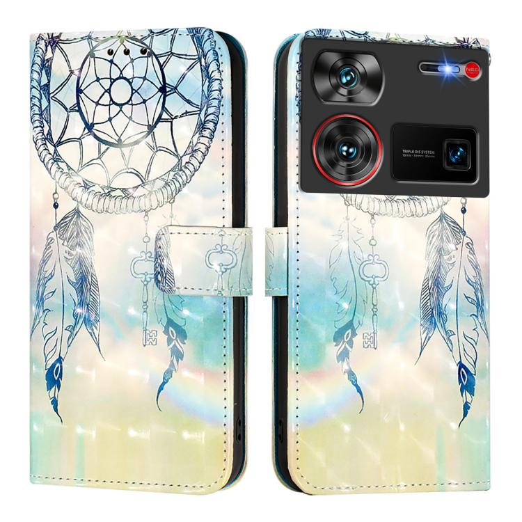 3D Painting Horizontal Flip Leather Phone Case, For ZTE Blade A75 5G / Nubia Focus, For ZTE Blade A75 4G, For ZTE Blade A35 / A55, For ZTE Blade V60 / Axon 60, For ZTE Nubia Z60 Ultra, For ZTE Blade A73 5G
