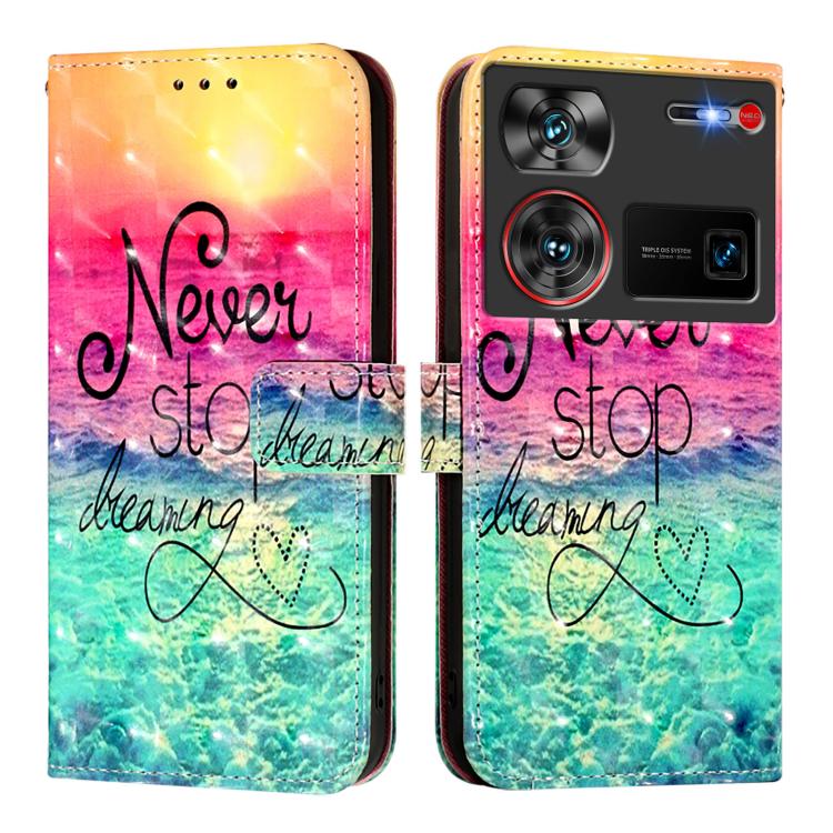3D Painting Horizontal Flip Leather Phone Case, For ZTE Blade A75 5G / Nubia Focus, For ZTE Blade A75 4G, For ZTE Blade A35 / A55, For ZTE Blade V60 / Axon 60, For ZTE Nubia Z60 Ultra, For ZTE Blade A73 5G