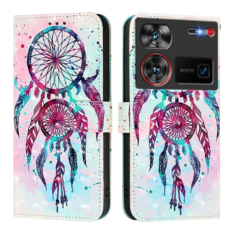 3D Painting Horizontal Flip Leather Phone Case, For ZTE Blade A75 5G / Nubia Focus, For ZTE Blade A75 4G, For ZTE Blade A35 / A55, For ZTE Blade V60 / Axon 60, For ZTE Nubia Z60 Ultra, For ZTE Blade A73 5G