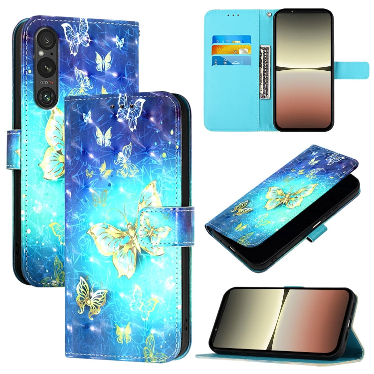3D Painting Horizontal Flip Leather Phone Case, For Sony Xperia 1 VIII, For Sony Xperia 10 VI, For Sony Xperia 1 VI, For Sony Xperia 5 VI, For Sony Xperia 5 V, For Sony Xperia 1 V