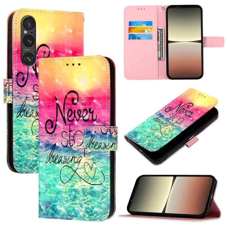 3D Painting Horizontal Flip Leather Phone Case, For Sony Xperia 1 VIII, For Sony Xperia 10 VI, For Sony Xperia 1 VI, For Sony Xperia 5 VI, For Sony Xperia 5 V, For Sony Xperia 1 V