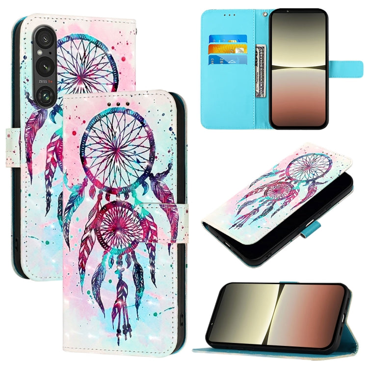3D Painting Horizontal Flip Leather Phone Case, For Sony Xperia 1 VIII, For Sony Xperia 10 VI, For Sony Xperia 1 VI, For Sony Xperia 5 VI, For Sony Xperia 5 V, For Sony Xperia 1 V