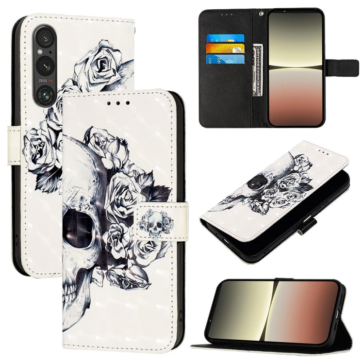 3D Painting Horizontal Flip Leather Phone Case, For Sony Xperia 1 VIII, For Sony Xperia 10 VI, For Sony Xperia 1 VI, For Sony Xperia 5 VI, For Sony Xperia 5 V, For Sony Xperia 1 V