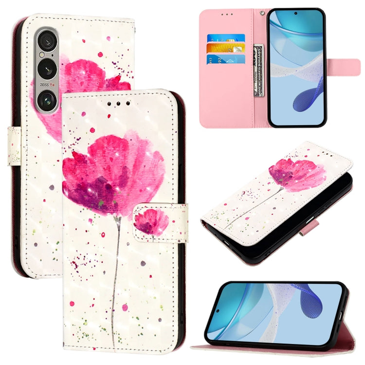 3D Painting Horizontal Flip Leather Phone Case, For Sony Xperia 1 VIII, For Sony Xperia 10 VI, For Sony Xperia 1 VI, For Sony Xperia 5 VI, For Sony Xperia 5 V, For Sony Xperia 1 V