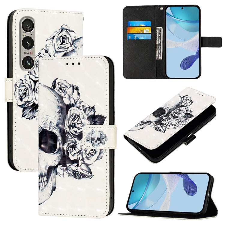 3D Painting Horizontal Flip Leather Phone Case, For Sony Xperia 1 VIII, For Sony Xperia 10 VI, For Sony Xperia 1 VI, For Sony Xperia 5 VI, For Sony Xperia 5 V, For Sony Xperia 1 V