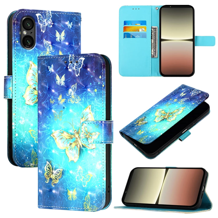 3D Painting Horizontal Flip Leather Phone Case, For Sony Xperia 1 VIII, For Sony Xperia 10 VI, For Sony Xperia 1 VI, For Sony Xperia 5 VI, For Sony Xperia 5 V, For Sony Xperia 1 V